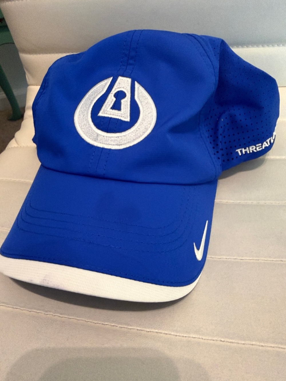 Nike Royal Blue Performance Cap with White Embroidered Emblem Threat Locker